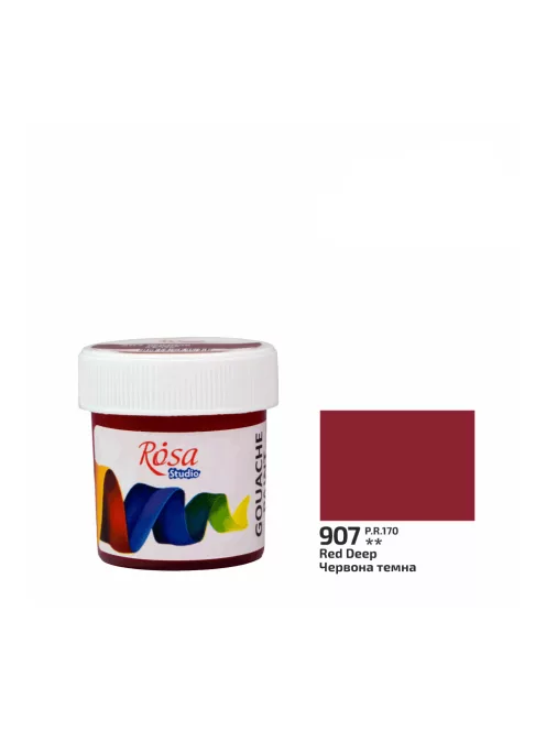 Rósa Gouache Studio színenként - 20 ml tégelyes - Sötétvörös - 907