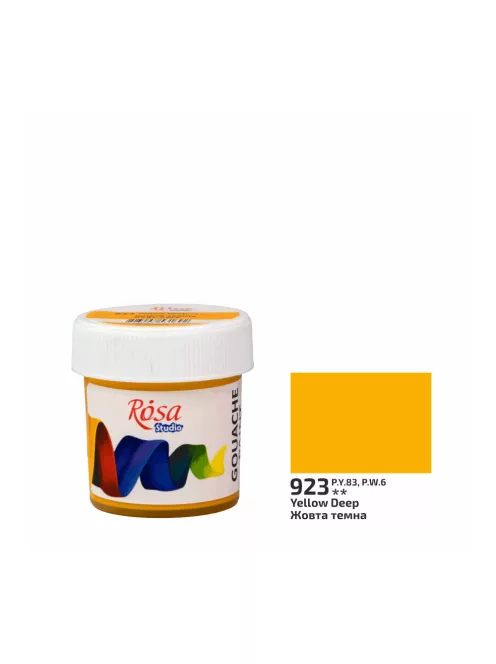 Rósa Gouache Studio színenként - 20 ml tégelyes - Sötétsárga - 923
