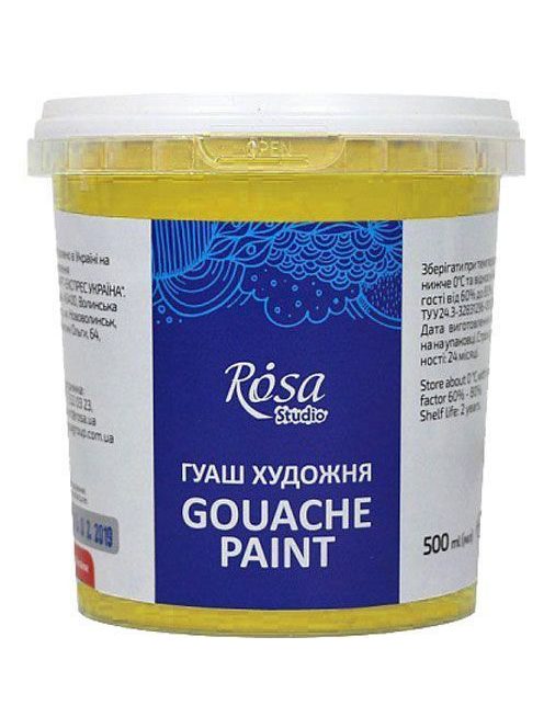 Rósa Gouache Studio színenként - 500 ml vödörben - Világos sárga 902