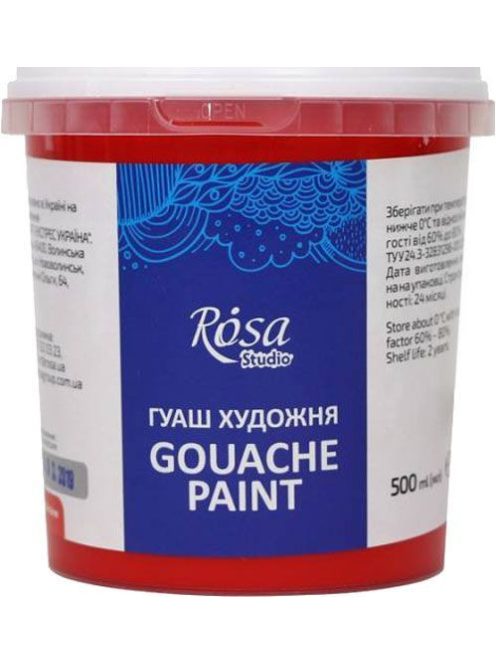 Rósa Gouache Studio színenként - 500 ml vödörben - Vörös - 906