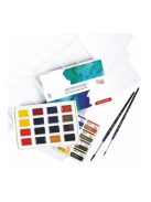 Akvarellfestő készlet - Rósa Studio 16 színű szilkés - kartondobozban