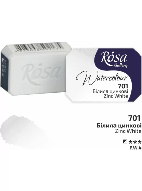 Rósa Gallery akvarell festék - egész szilke 2,5 ml - Cinkfehér 701