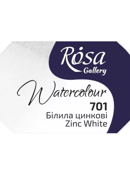 Rósa Gallery akvarell festék - egész szilke 2,5 ml - Cinkfehér 701