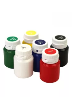 Akrilfesték dekorkészlet, Alapszínek - Rósa Talent - 6 x 20 ml tégelyes - kartondobozban