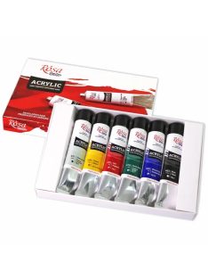 Akrilfesték készlet - Rósa Studio - 6 x 20 ml tubusos - kartondobozban