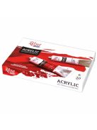Akrilfesték készlet - Rósa Studio - 6 x 20 ml tubusos - kartondobozban