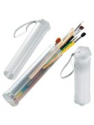 Ecsettartó henger, csavaros, teleszkópos, áttetsző műanyag - 25 - 50 cm