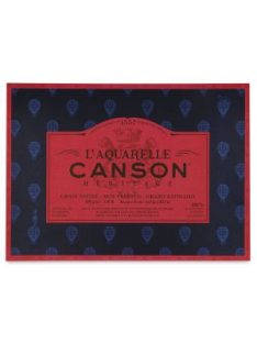 CANSON Héritage merített,   akvarelltömb 100 % pamutból,   20 ív, sima 31 x 41 cm
