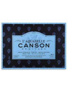 CANSON Héritage merített,   akvarelltömb, 300gr 100 % pamutból,   20 ív, érdes 23 x 31 cm