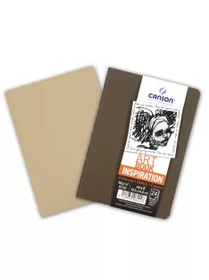 CANSON ArtBooks Inspiration vázlatfüzet, 24 ív,   A6 borító: dohány/osztriga
