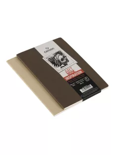 CANSON ArtBooks Inspiration vázlatfüzet, 30 ív,   A5 borító: dohány/osztriga