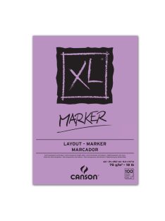 CANSON XL MARKER, marker-tömb, fehér, impregnált papír, röv. old. ragasztott, 70 gr, A4