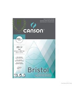 CANSON Illustration Bristol fehér, síma rajztömb ilusztrációhoz és mangához, rövid oldalán ragasztot