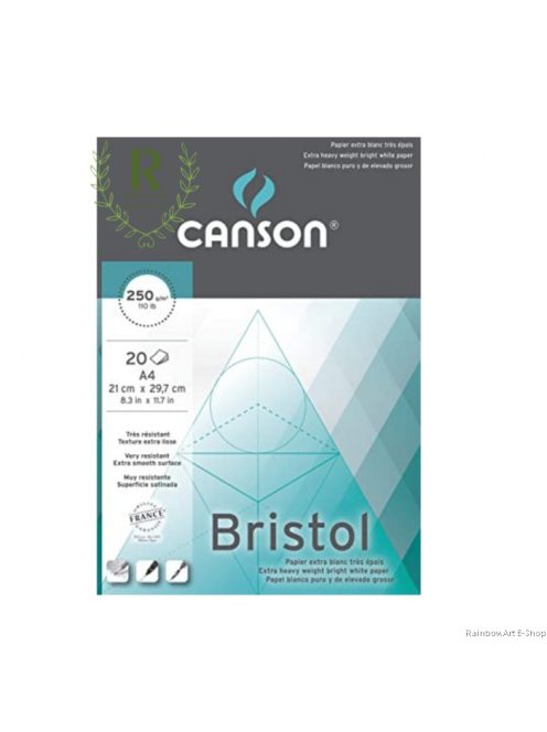 CANSON Illustration Bristol fehér, síma rajztömb ilusztrációhoz és mangához, rövid oldalán ragasztot