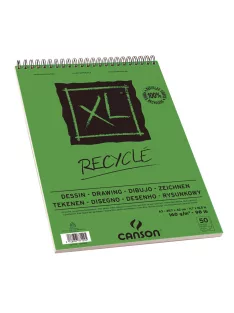 CANSON XL RECYCLE, röv.old. spirálkötött, mikroperforált 160g/m2 50 ív A3