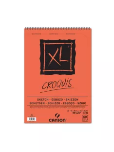 CANSON XL CROQUIS  , csontfehér skiccpapír-tömb spirálkötött, mikroperforált 90g/m2 60 ív A2