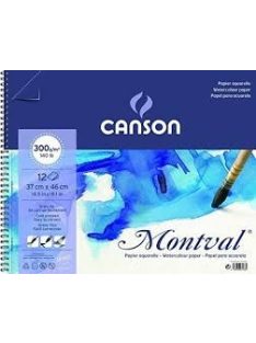 MONTVAL   akvarelltömb, 100 % alfa cellulóz, (spirálkötés) 270 gr, 12 ív, érdes, 13,5 x21 cm