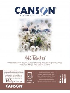 Mi-Teintes CANSON, savmentes színes pasztelltömb, kétoldalas fehér, 32x41 cm