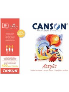   CANSON Acrylic savmentes akril festőtömb egyik oldalán ragasztott 400 gr, 10 ív, finom szemcsés, 24 x 32 cm