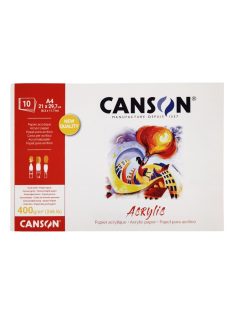   CANSON Acrylic savmentes akril festőtömb egyik oldalán ragasztott 400 gr, 10 ív, finom szemcsés, A4