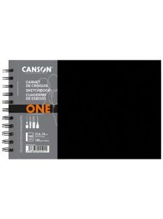   CANSON ArtBooks: "ONE", spirálkötött, finom szemcsés papír 100g/m2 80 ív, rövid oldalán spirálos - 14 x 21,6 cm