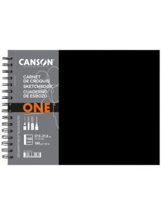   CANSON ArtBooks: "ONE", spirálkötött, finom szemcsés papír 100g/m2 80 ív, rövid oldalán spirálos - 21,6 x 27,9 cm