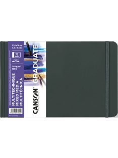   CANSON Graduate Landscape Mixed Media könyv, keménykötésű 200g/m2 36 lap 72 oldal A5