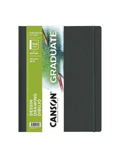   CANSON Graduate Vázlatkönyv, keménykötésű 160 g/m2 52 lap 104 oldal A3