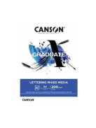CANSON Graduate Lettering Mixed Media (Kézi Betűrajzolás), ragasztott tömb, 200 gr 20 lap A4