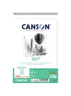 1557 savmentes, fehér skiccpapír-tömb (rövid oldalán spirálkötött) 180g/m2 30 lap A5+