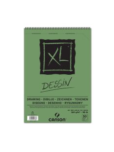 CANSON XL DESSIN, természetes fehér,   rajztömb, spirálkötött, mikroperforált 160g/m2 50 ív A3