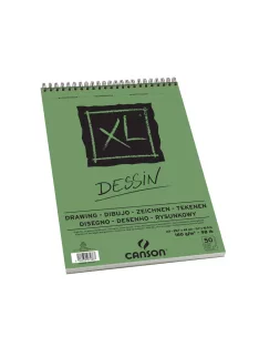 CANSON XL DESSIN, természetes fehér,   rajztömb, spirálkötött, mikroperforált 160g/m2 50 ív A3