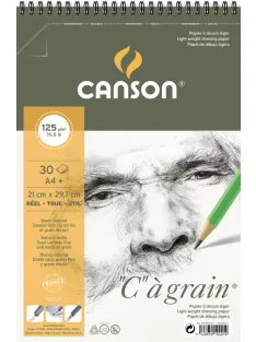 C á grain rajztömb rövid oldalán spirálozott 125g/m2 30 ív A4+