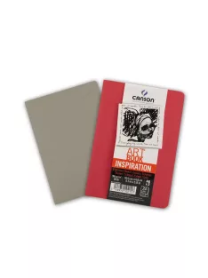 CANSON ArtBooks Inspiration vázlatfüzet, 24 ív,   A6 borító: élénk piros/acélszürke