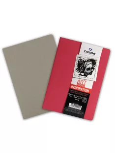 CANSON ArtBooks Inspiration vázlatfüzet, 30 ív,   A5 borító: élénk piros/acélszürke