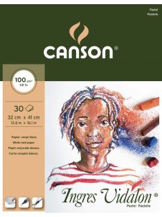  Ingres Vidalon CANSON, savmentes Ingres-papír, tömb kiszerelés 100g/m2 fehér 32 x 41