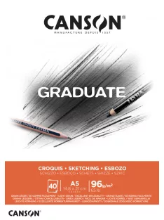 CANSON Skiccpapír-tömb, spirálkötött 96g 40 ív A5