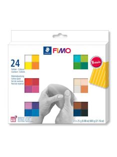   Gyurma, készlet, égethető, FIMO "Soft Basic", 24 különböző szín - 24x25g