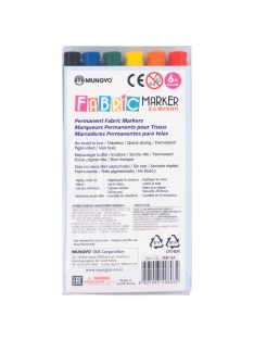 MUNGYO textilmarker készlet - Klasszikus színek - 6 db