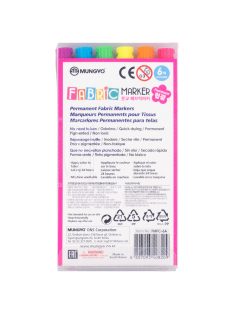MUNGYO textilmarker készlet - Fluoreszkáló színek - 6 db