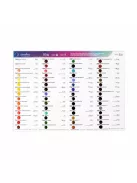 Rósa Gallery akvarell művészfestékhez Dotcard - 60 színű