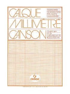   CANSON MM - miliméter pausz 70g/m2 tömb, 50 ív A4 - Megszűnt!