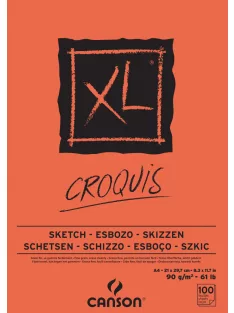   CANSON XL CROQUIS savmentes, csontfehér, skiccpapír-tömb, rövid oldalán ragasztott, mikroperforált 90g/m2 100 ív A4 - Megszűnt