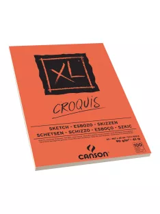   CANSON XL CROQUIS savmentes, csontfehér, skiccpapír-tömb, rövid oldalán ragasztott, mikroperforált 90g/m2 100 ív A3