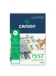   1557 savmentes, fehér rajztömb, rövid oldalán spirálkötött 180g/m2 30 ív A2 - Megszűnt