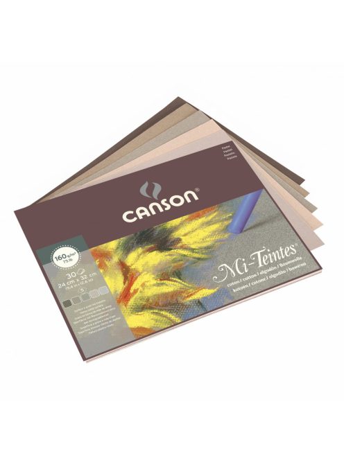 Mi-Teintes CANSON, savmentes színes pasztelltömb, (rövid oldalán ragasztott) 160g/m2 30 ív szort. 24 x 32 - Megszűnt