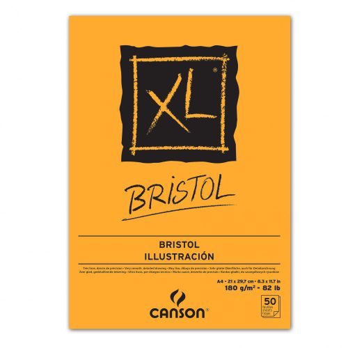 CANSON XL BRISTOL sima rajztömb, ragasztott, mikroperforált 180g/m2 50 ív A4 - MEGSZŰNT