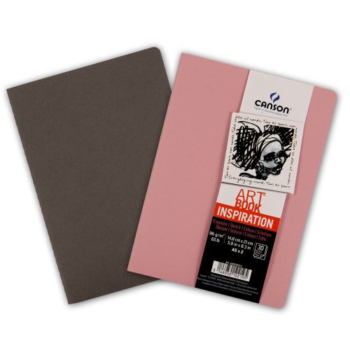 CANSON ArtBooks Inspiration vázlatfüzet, finom szemcsés papír, 96g/m2 30 ív, 2 db/szín A5 borító: szépia/orchidea - Megszűnt
