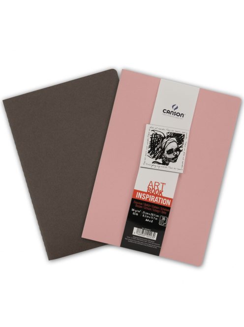 CANSON ArtBooks Inspiration vázlatfüzet, finom szemcsés papír, 96g/m2 36 ív, 2 db/szín A4 borító: szépia/orchidea - Megszűnt