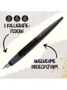 Best Writer Black Rose Set - Töltőtoll készlet 15ml Golden Yellow tintával